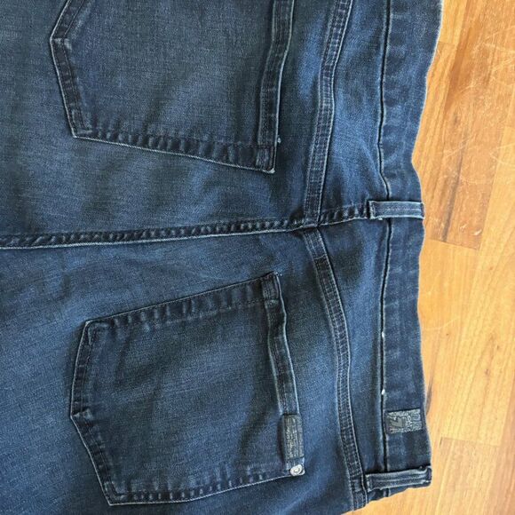 7 For All Mankind Women's The Straight Jeans Size 31 Dark Wash Blue Denim - Picture 6 of 6